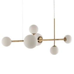 Lámpara colgante Dione, de 6 luces, dorada