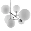 Lámpara colgante Dione, 6 luces, cromo