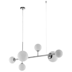 Lámpara colgante Dione, 6 luces, cromo