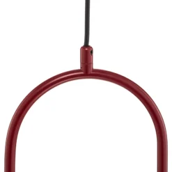 Lámpara colgante Dione, 1 luz, rojo vino/blanco
