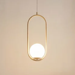 Lámpara colgante Dione, opalino/crema, 1 luces