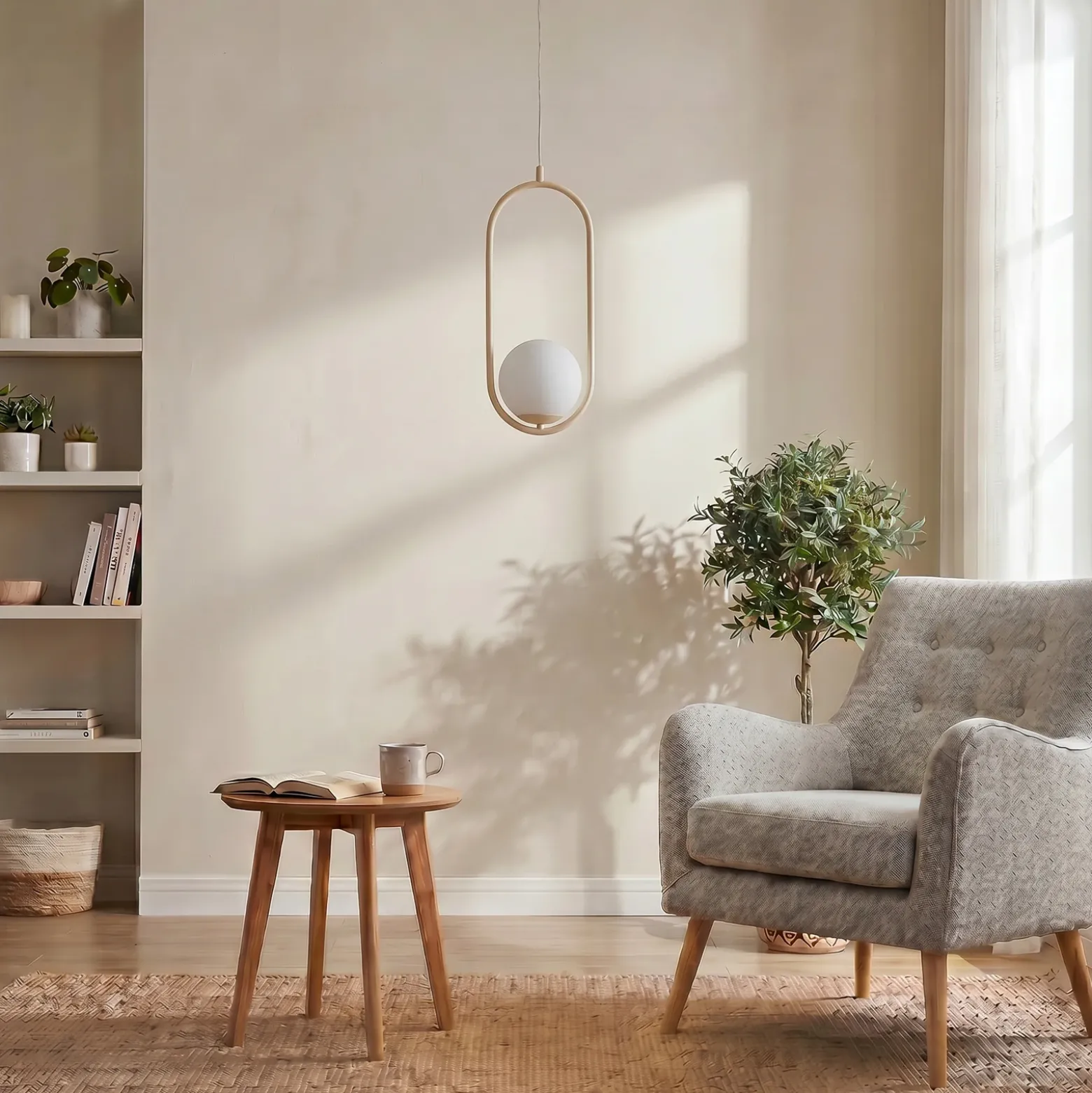 Lámpara colgante Dione, opalino/crema, 1 luces