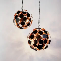 Lámpara colgante Discus, 4 luces