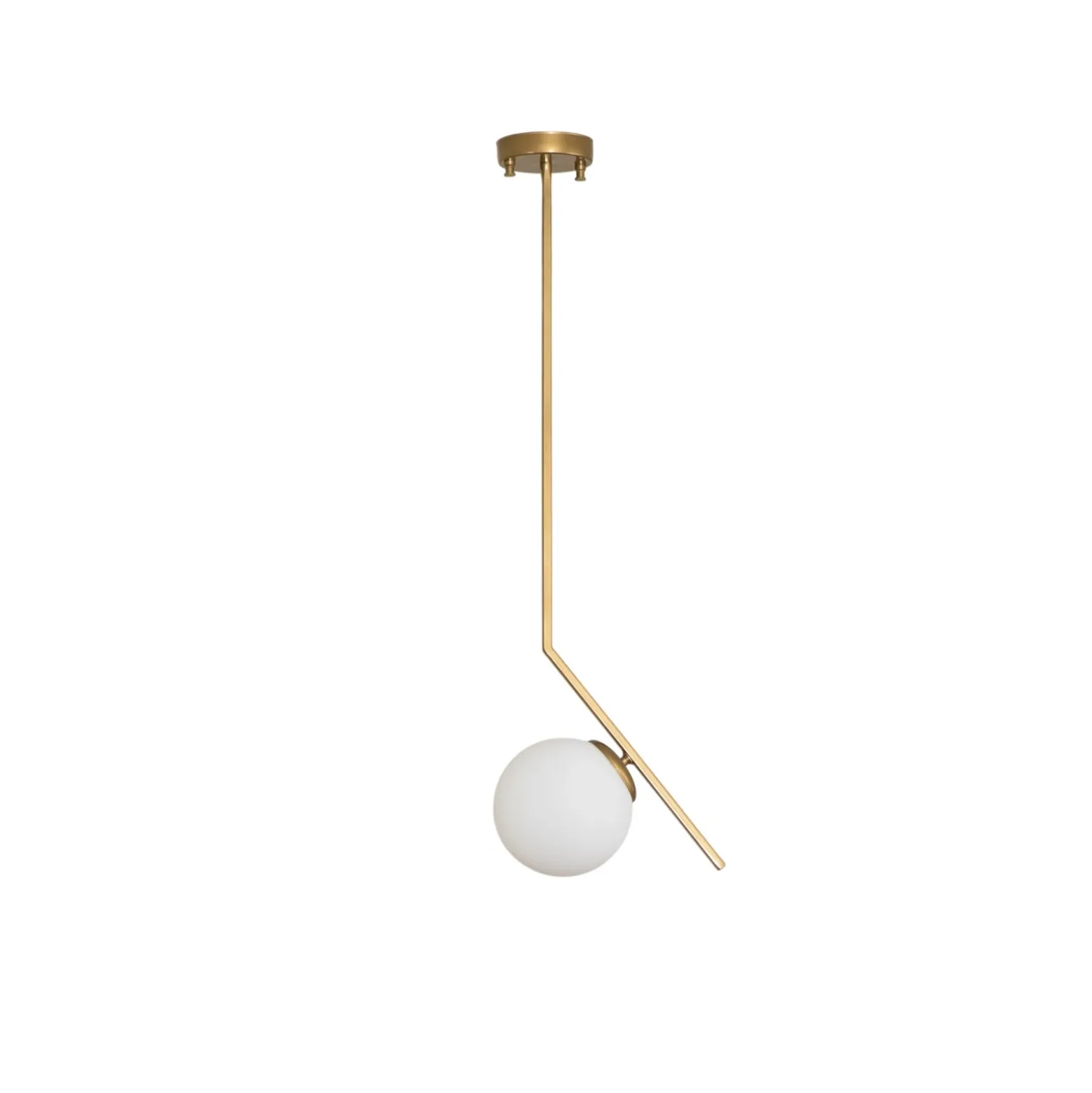 Lámpara colgante Dolunay, 25 cm de largo, color dorado, cristal, E27