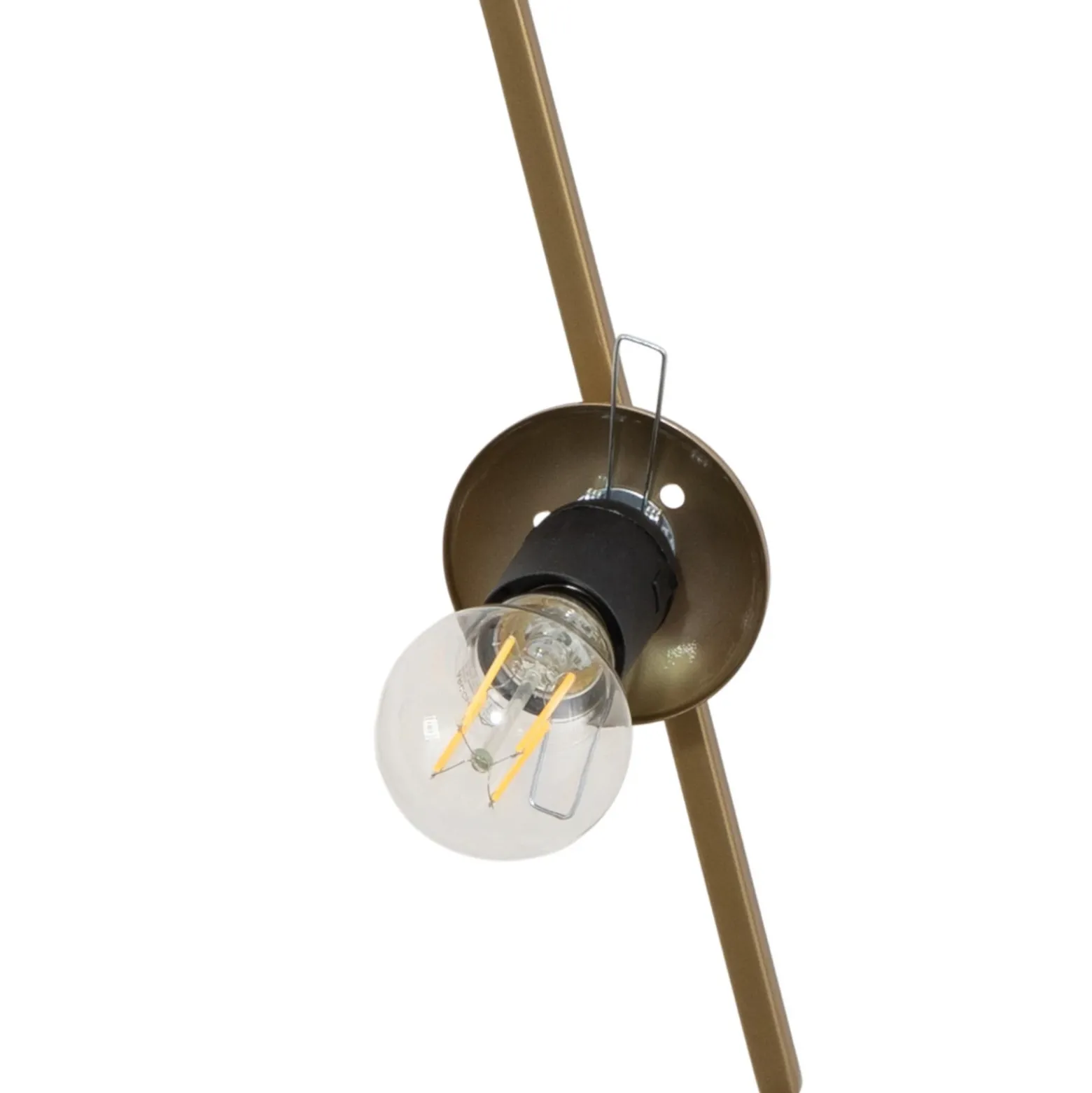 Lámpara colgante Dolunay, 25 cm de largo, color dorado, cristal, E27