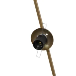 Lámpara colgante Dolunay, 25 cm de largo, color dorado, cristal, E27