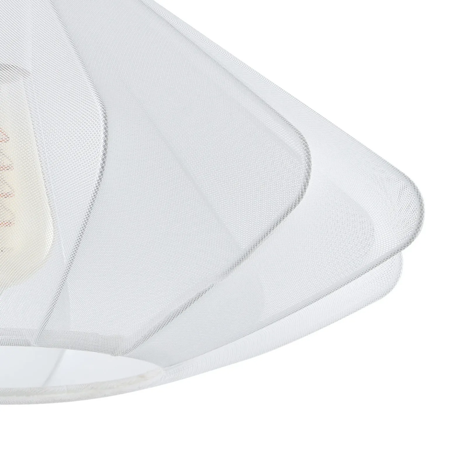 Lámpara colgante Dolwen, blanca, Ø 42,5 cm, tela