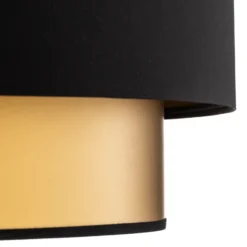 Lámpara colgante Dorina, negro/oro Ø 60cm