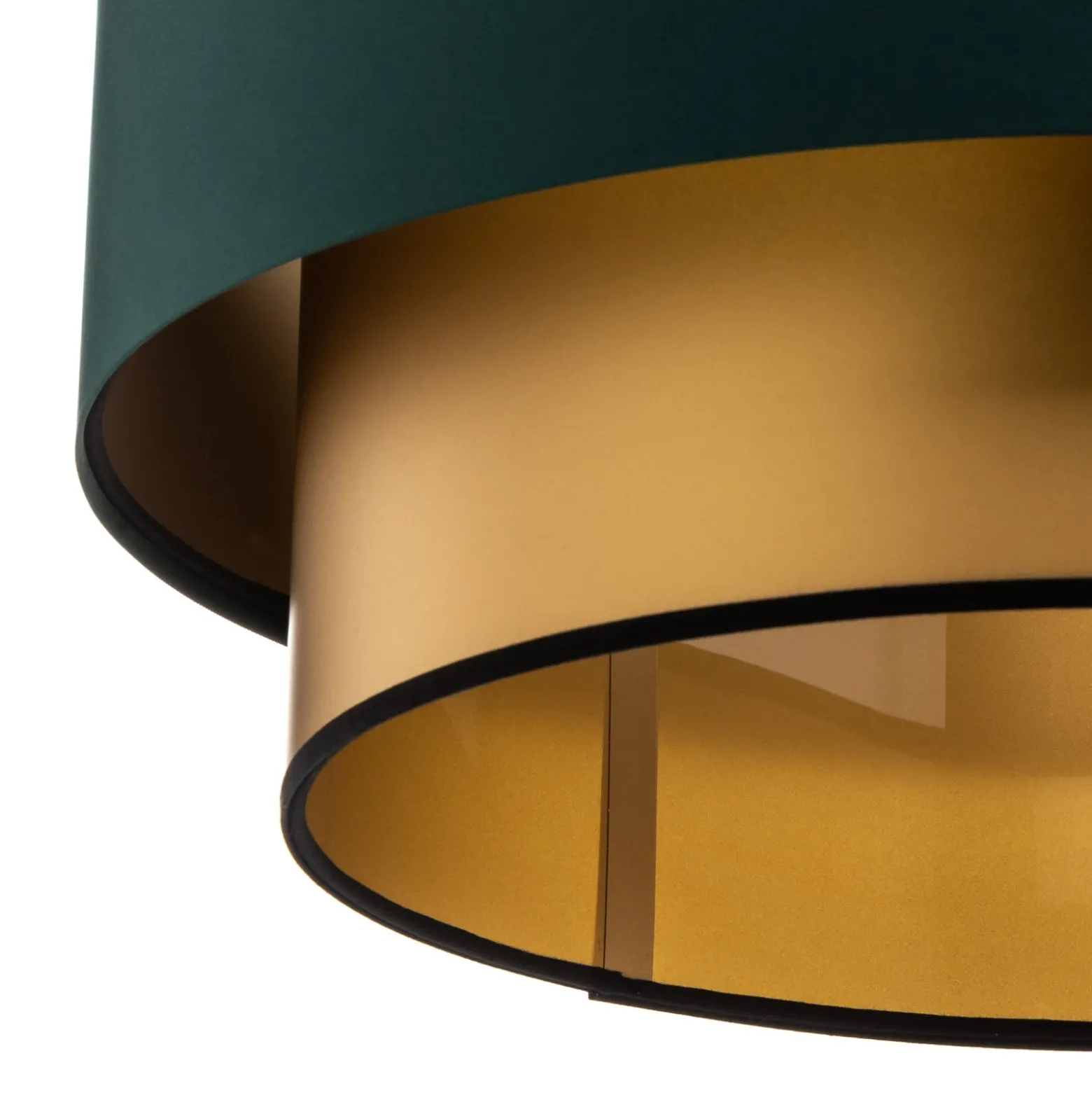 Lámpara colgante Dorina, verde/oro Ø 50cm