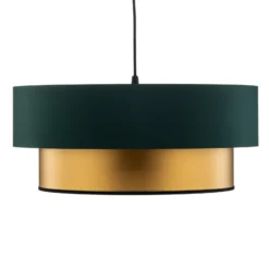 Lámpara colgante Dorina, verde/oro Ø 50cm