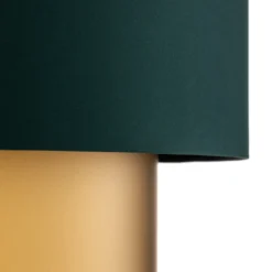 Lámpara colgante Dorina, verde/oro Ø 50cm