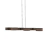 Lámpara colgante DRUMZ, marrón, longitud 100 cm, 6 luces, tejido, E14