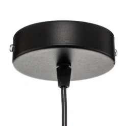 Lámpara colgante Duo, ratán, Ø 40 cm, beige/negro