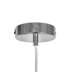 Lámpara colgante Dyberg Larsen Nova D25, ópalo/cromo, metal