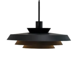 Lámpara colgante Dyberg Larsen DL44, negra, metal, Ø 45 cm