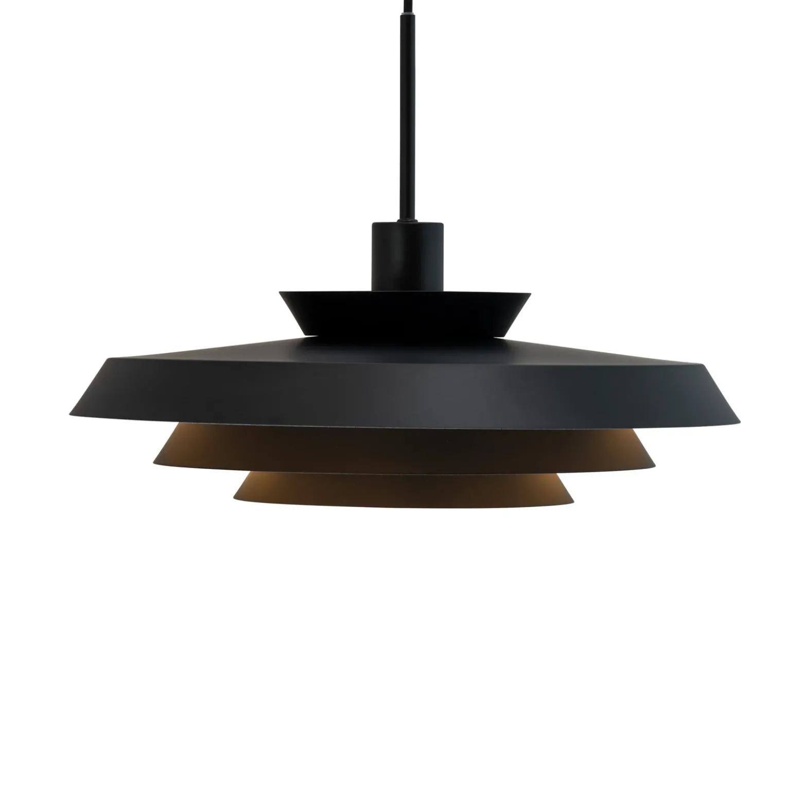 Lámpara colgante Dyberg Larsen DL44, negra, metal, Ø 45 cm