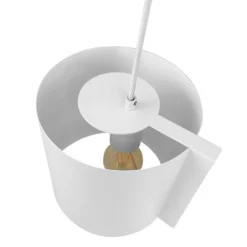 Lámpara colgante Dyberg Larsen Wum Ø 18,5 cm blanca