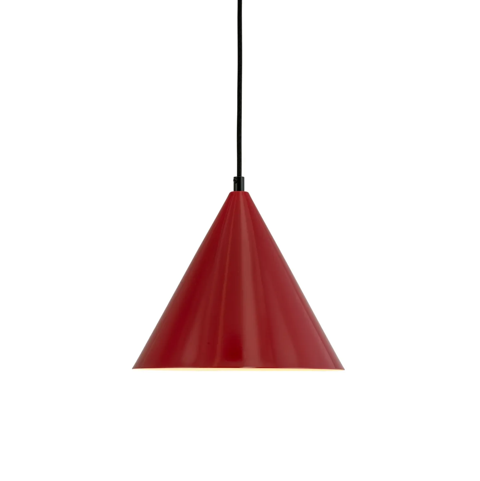 Lámpara colgante Dyberg Larsen Ron, rojo oscuro brillante