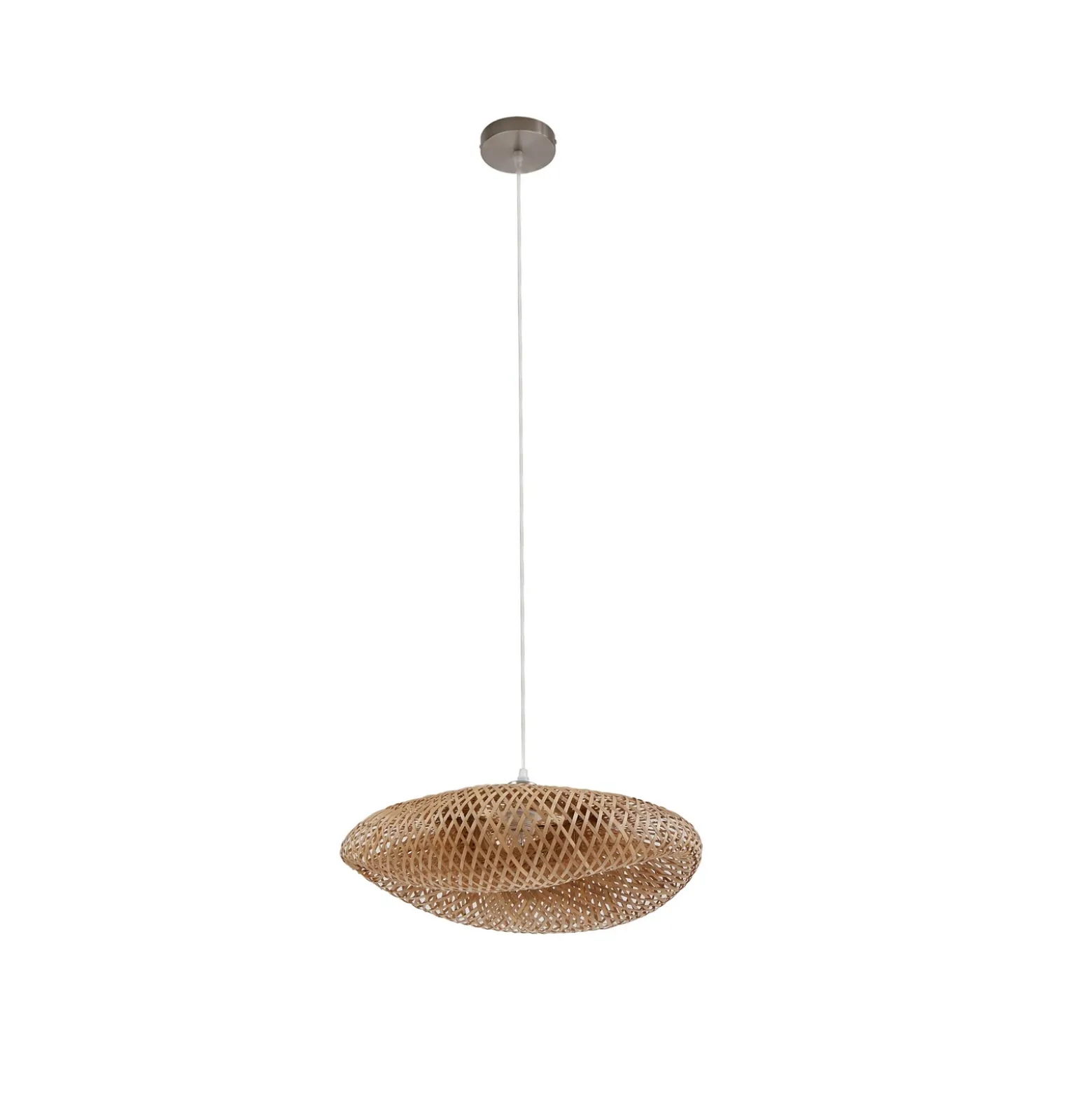 Lámpara colgante Eleane de Lindby, bambú, natural, Ø 50 cm
