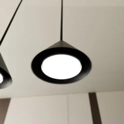 Lámpara colgante Elit, 1 luz, negro, suspensión metálica de 1 m
