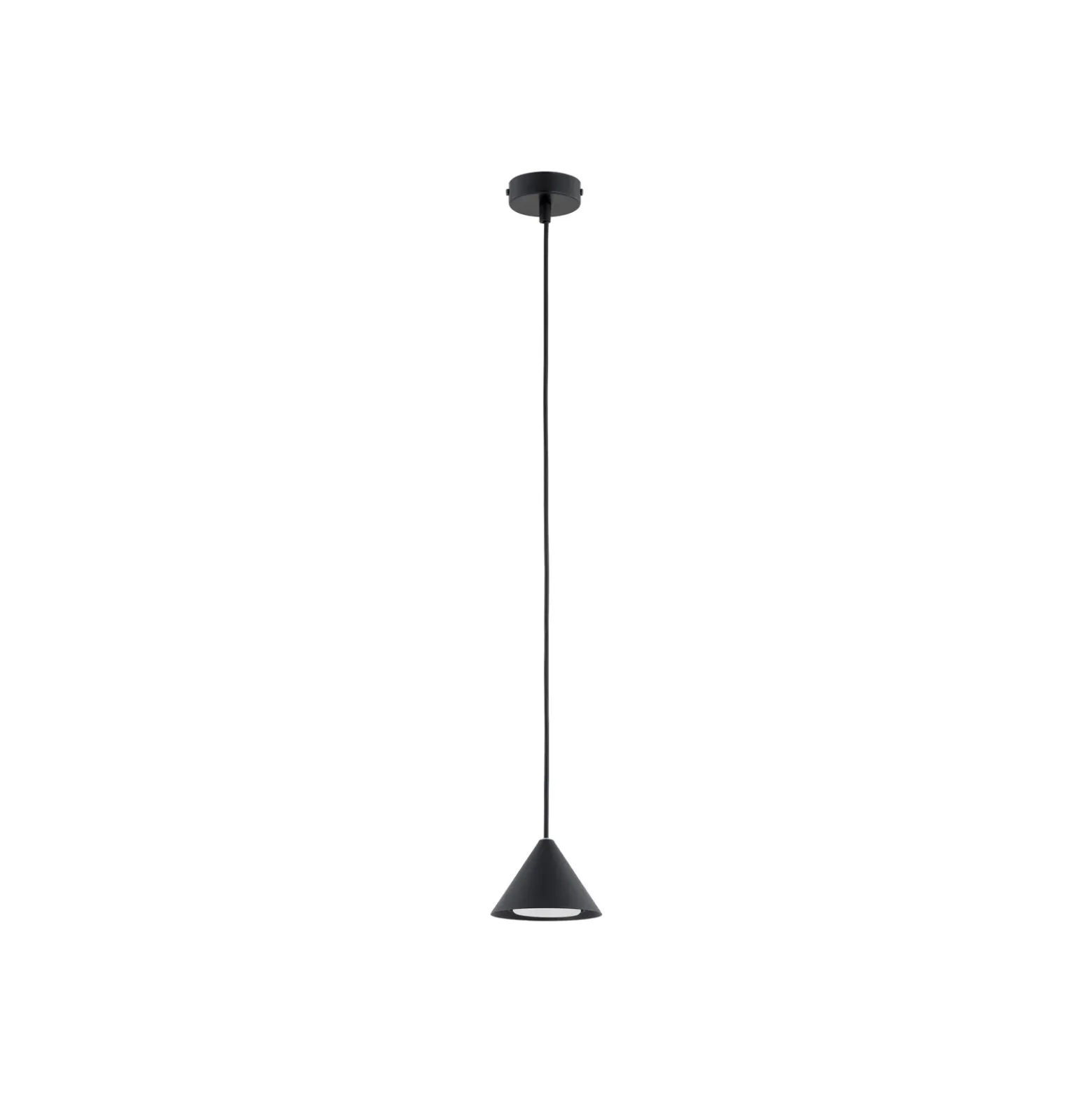 Lámpara colgante Elit, 1 luz, negro, suspensión metálica de 1 m