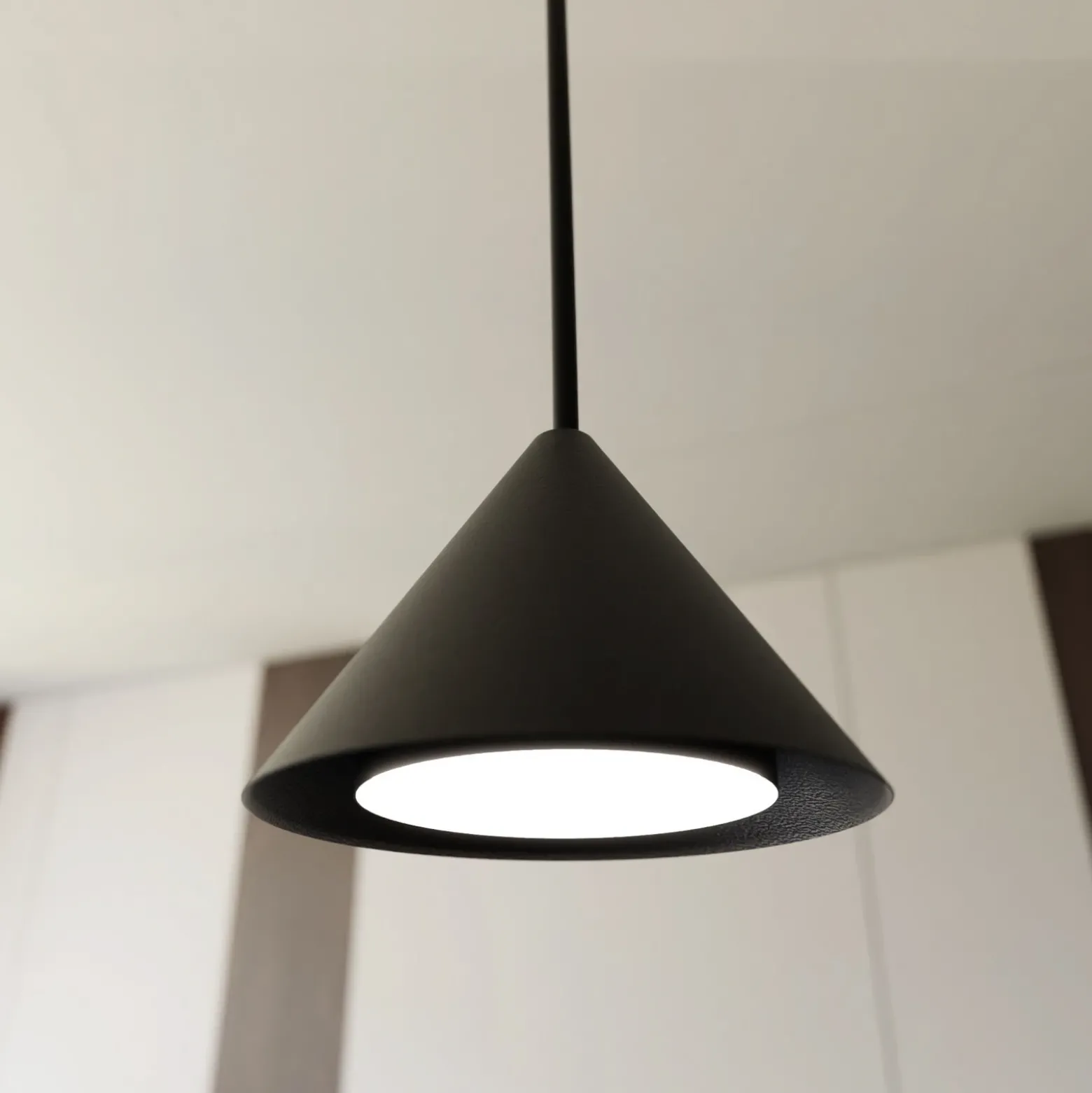 Lámpara colgante Elit, 1 luz, negro, suspensión metálica de 1 m