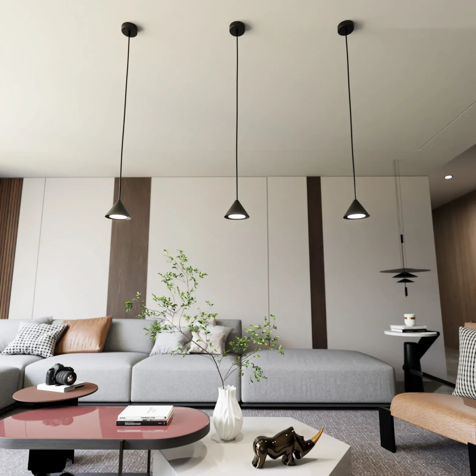 Lámpara colgante Elit, 1 luz, negro, suspensión metálica de 1 m