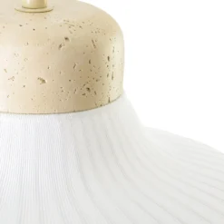 Lámpara colgante Eloise de Lucande, Ø 30 cm, blanca, de tela, E27