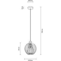 Lámpara colgante Envostar Clay de contrachapado de abedul, Ø 23 cm