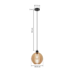 Lámpara colgante Envostar Clay de contrachapado de abedul, Ø 23 cm
