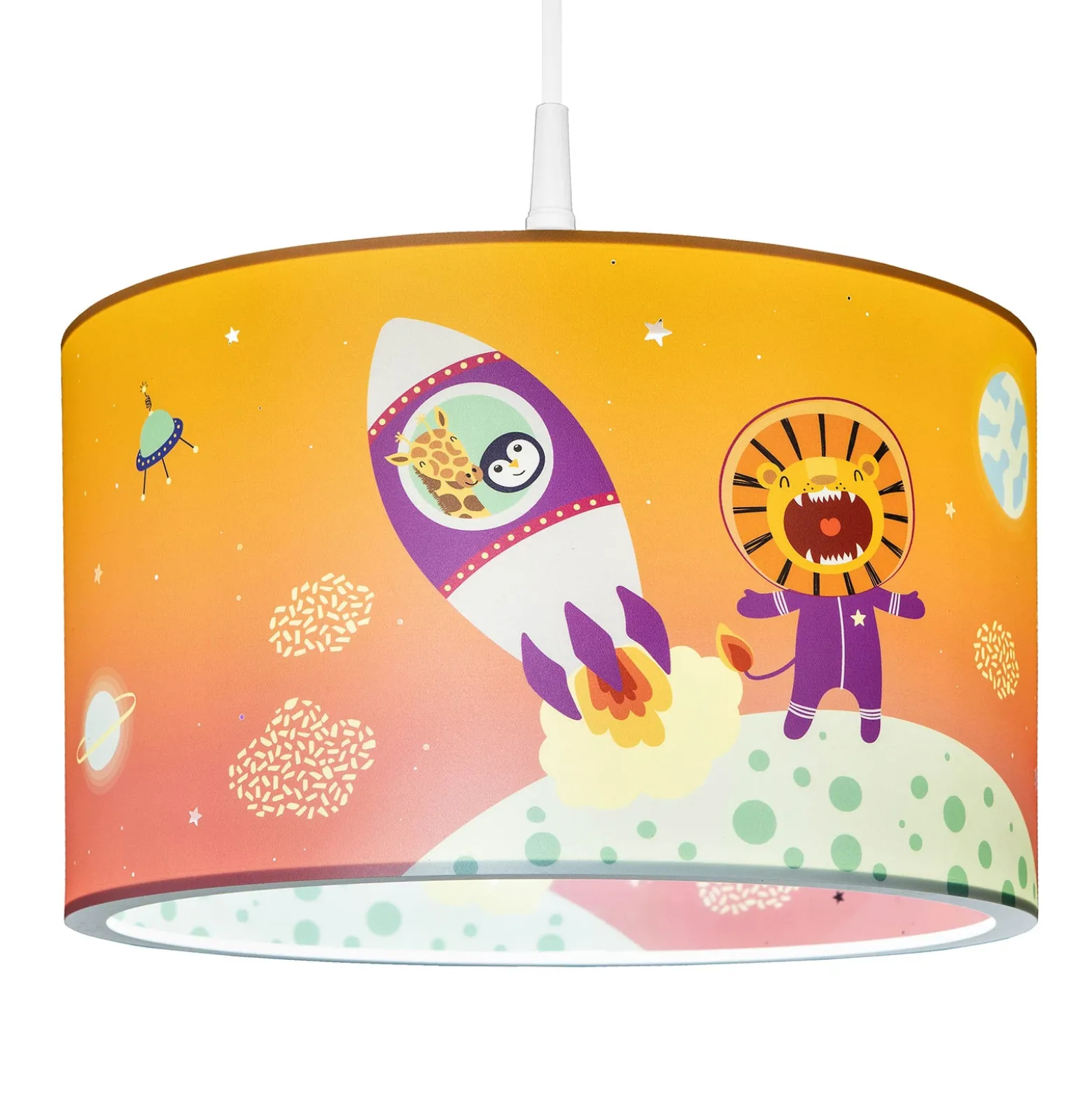 Lámpara colgante Escape de Little Astronauts, naranja
