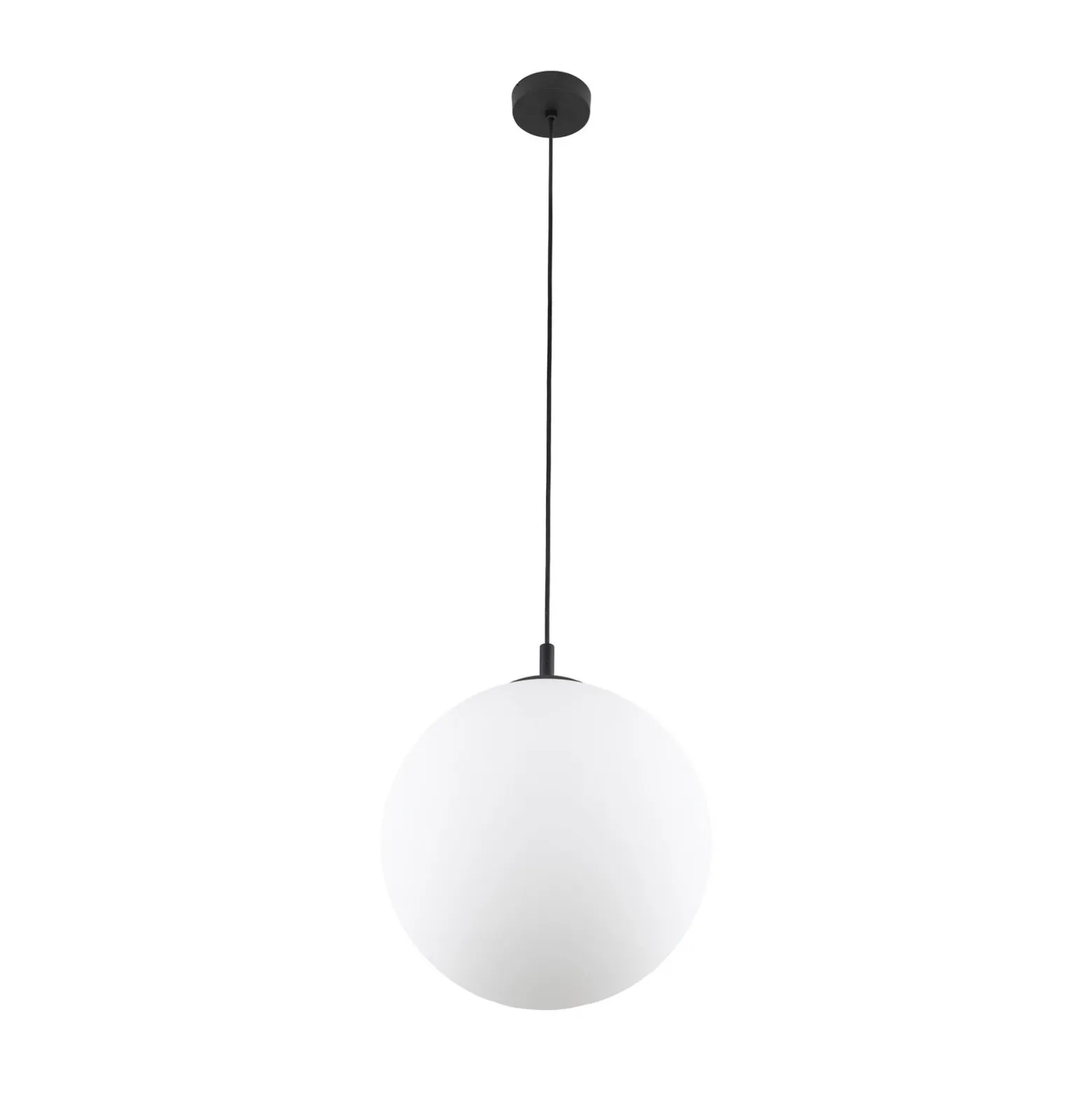Lámpara colgante Esme, cristal opalino, 1 luz, Ø 35 cm