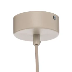 Lámpara colgante Estera, cristal opalino, madera, 3 luces
