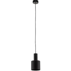 Lámpara colgante Euluna Selma, 1 luz, negro, Ø 11 cm