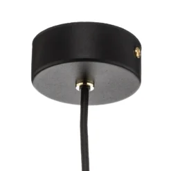 Lámpara colgante Euluna Selma, 1 luz, negro, Ø 11 cm
