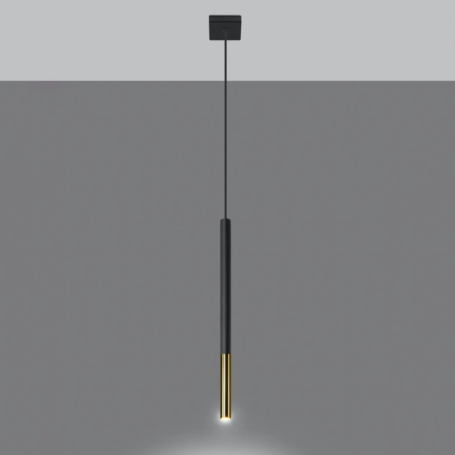 Lámpara colgante Euluna Thalassa 1 luz G9 negro/dorado