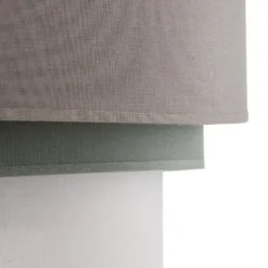 Lámpara colgante Euluna Trio beige/aguamarina/crudo Ø45cm