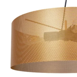 Lámpara colgante Euluna Zofia, color dorado, Ø 50 cm