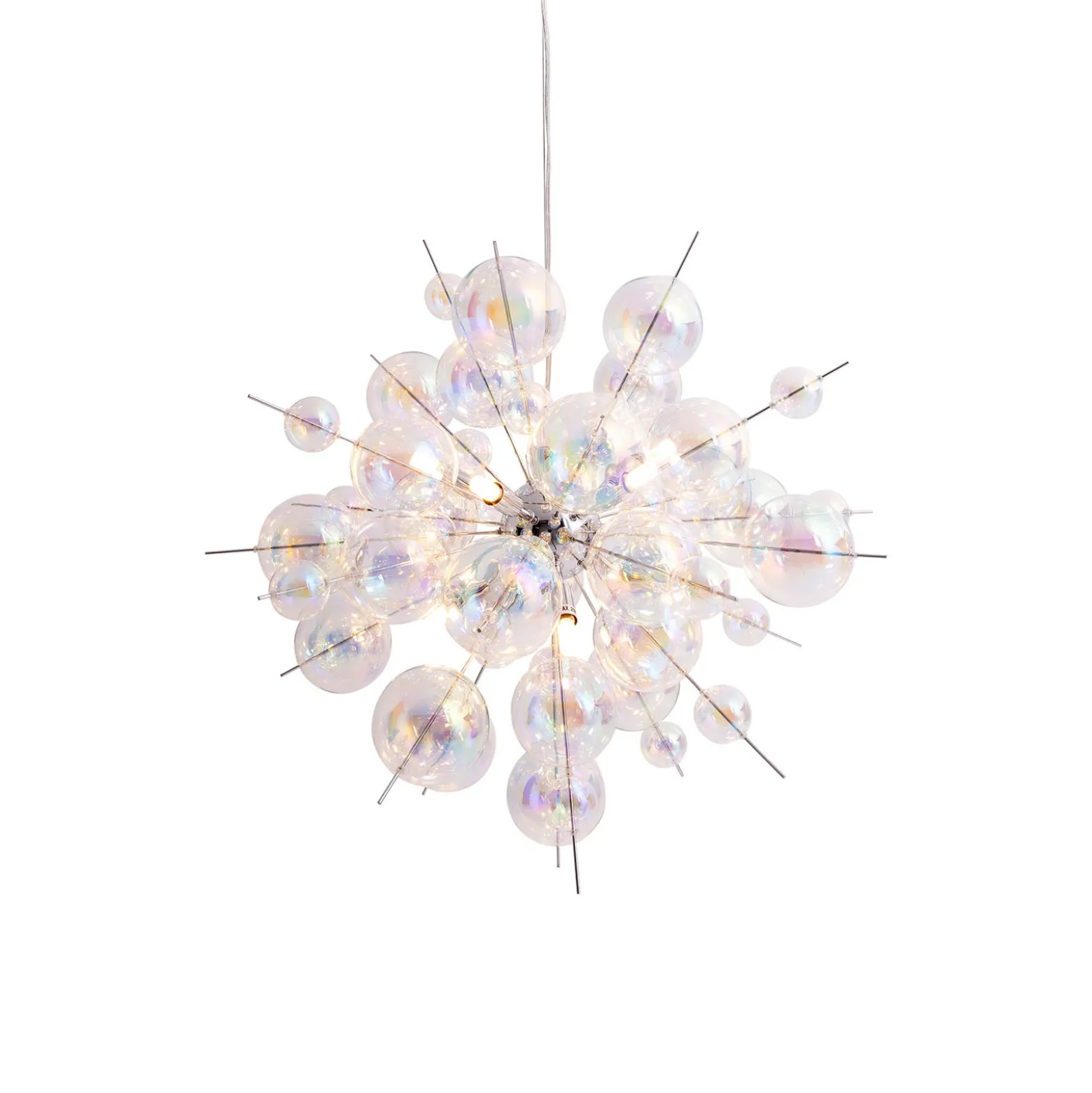 Lámpara colgante Explosion de cristal, 10 luces