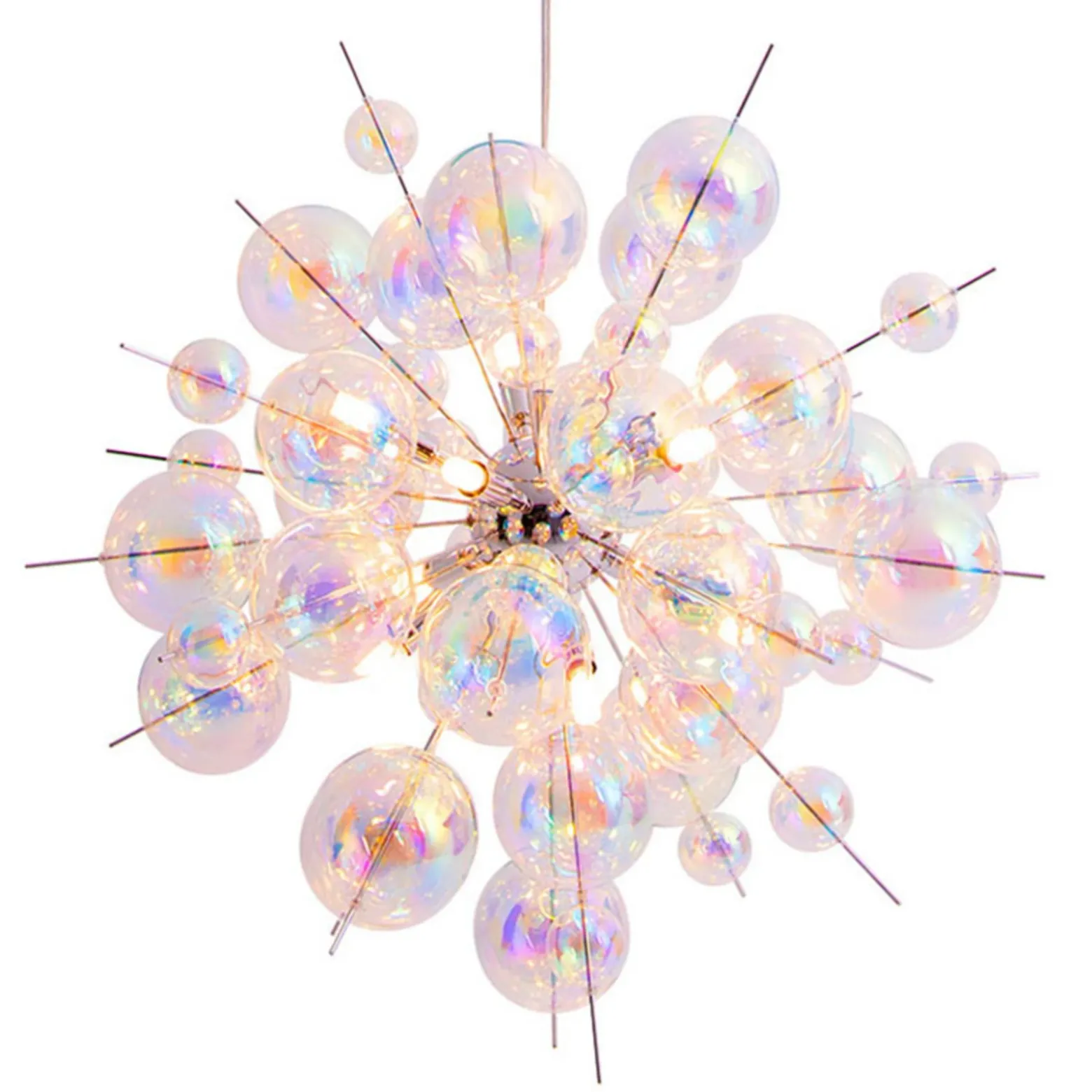 Lámpara colgante Explosion de cristal, 10 luces