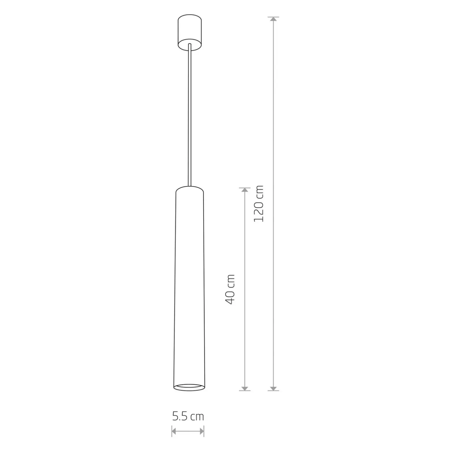 Lámpara colgante Eye, 1 luz, blanca, altura de la pantalla 40 cm