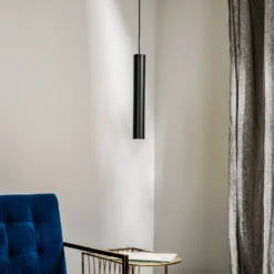 Lámpara colgante Eye, 1 luz, negro, altura de la pantalla 40 cm