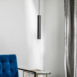 Lámpara colgante Eye, 1 luz, negro, altura de la pantalla 40 cm
