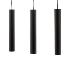 Lámpara colgante Eye, negro, 3 luces