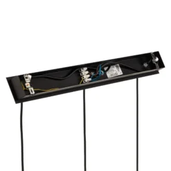 Lámpara colgante Eye, negro, 3 luces