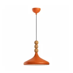 Lámpara colgante Eysan, naranja, Ø 35 cm, metal, E27
