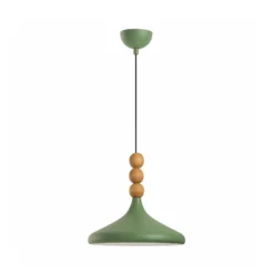 Lámpara colgante Eysan, verde, Ø 35 cm, metal, E27