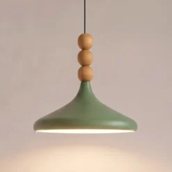 Lámpara colgante Eysan, verde, Ø 35 cm, metal, E27