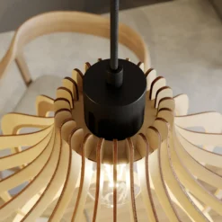 Lámpara colgante Faje, contrachapado de abedul, 110 cm, 2 lámparas.