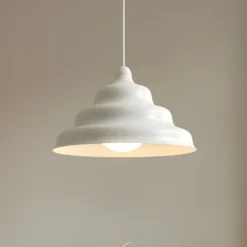 Lámpara colgante Fala, blanca, Ø 23 cm, cristal